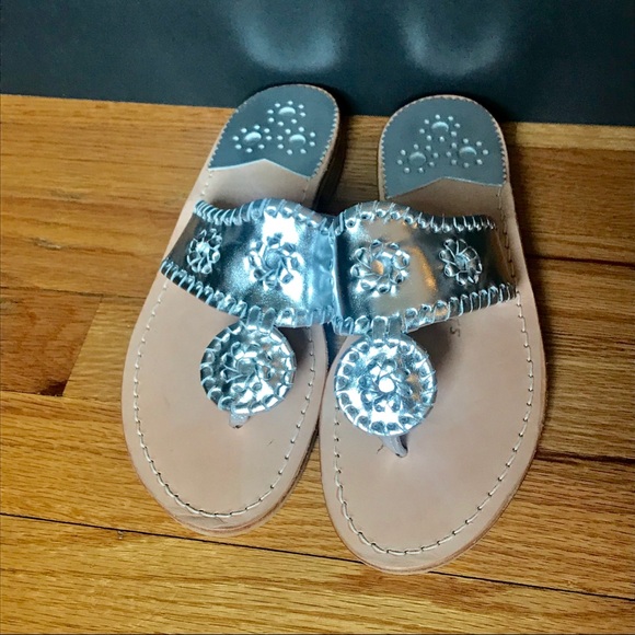 Jack Rogers Shoes - NWOT Jack Rogers Jacks Flat Sandals in Silver
